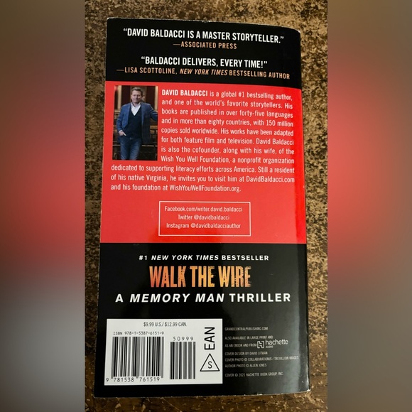 (3 for $20)David Baldacci Walk The Wire Excellent Used Condition - Picture 2 of 6